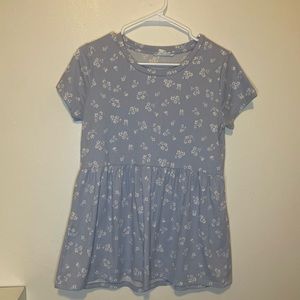 Blue floral peplum top